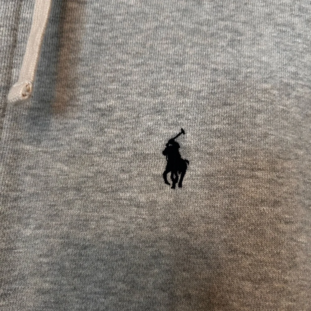Polo Ralph Lauren Full-Zip Hoodie L NWOT Gray Double-Knit Fleece Casual Lounge